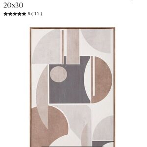 Abstract Geometric Wall Art in Gray and Brown